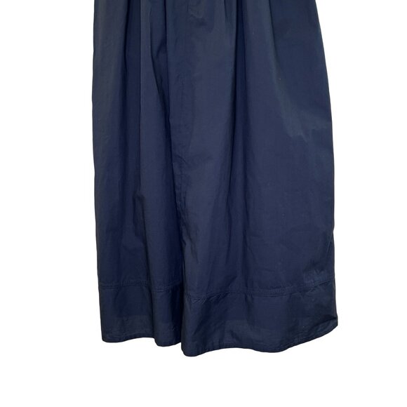 J. Crew Navy Sleeveless Blue Apron Midi Dress Size 10 Tall - Picture 7 of 10